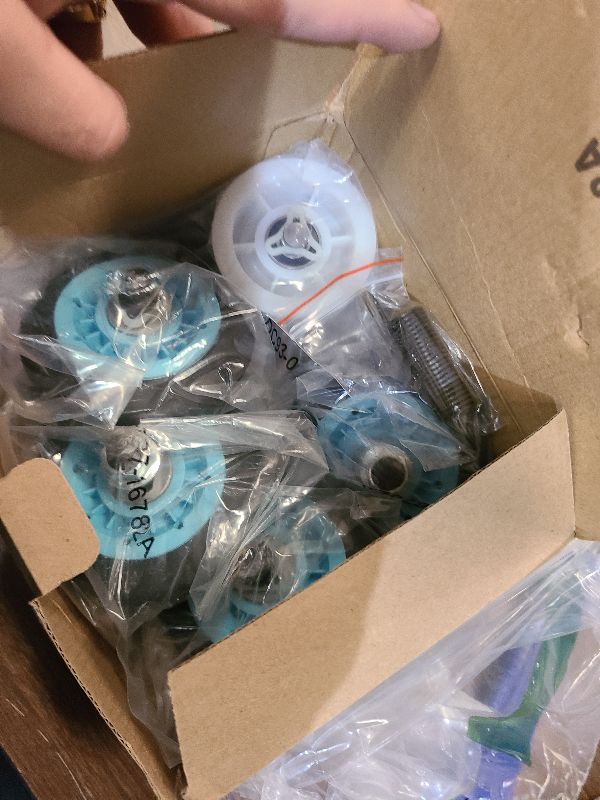 Photo 1 of ?Upgraded?Dryer Roller Replacement Part for Samsung DV42H5000EWA3 DV45H7000EWA2 DV48H7400EWA2 DV42H5200EPA3 DV40J3000EWA2, DC97-16782A Dryer Roller DC93-00634A Idler Pulley 6602-001655 Dryer Belt Kit