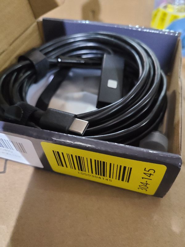 Photo 1 of 16.4ft Endoscope Camera with Light for iPhone and Android, 1920P HD IP67 Waterproof Borescope with 8 Adjustable LED Lights, Semi-Rigid Snake Camera, 7.9mm Black