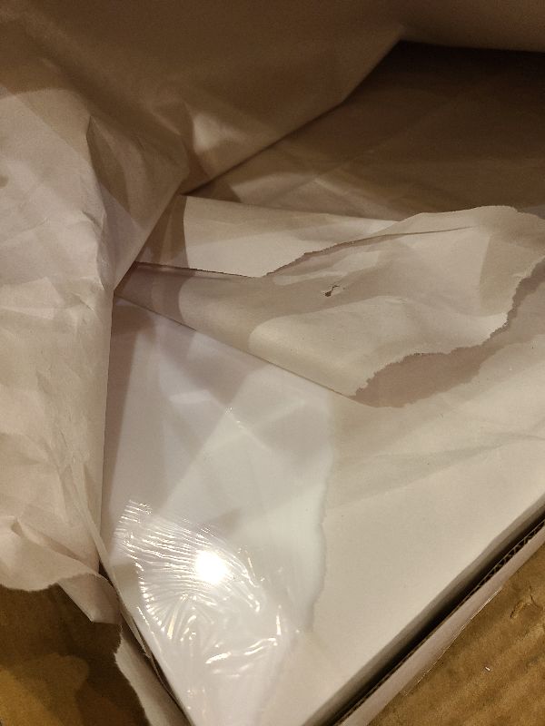 Photo 1 of 18×18 Inches Glossy White Acrylic Serving Tray with Handles Extra Large Ottoman Tray Decorative Trays Spill-Proof Coffee Table Space Saver Oversize Counter top Organizer Platter with Safe Edge