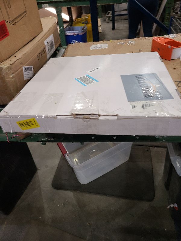 Photo 1 of 18×18 Inches Glossy White Acrylic Serving Tray with Handles Extra Large Ottoman Tray Decorative Trays Spill-Proof Coffee Table Space Saver Oversize Counter top Organizer Platter with Safe Edge