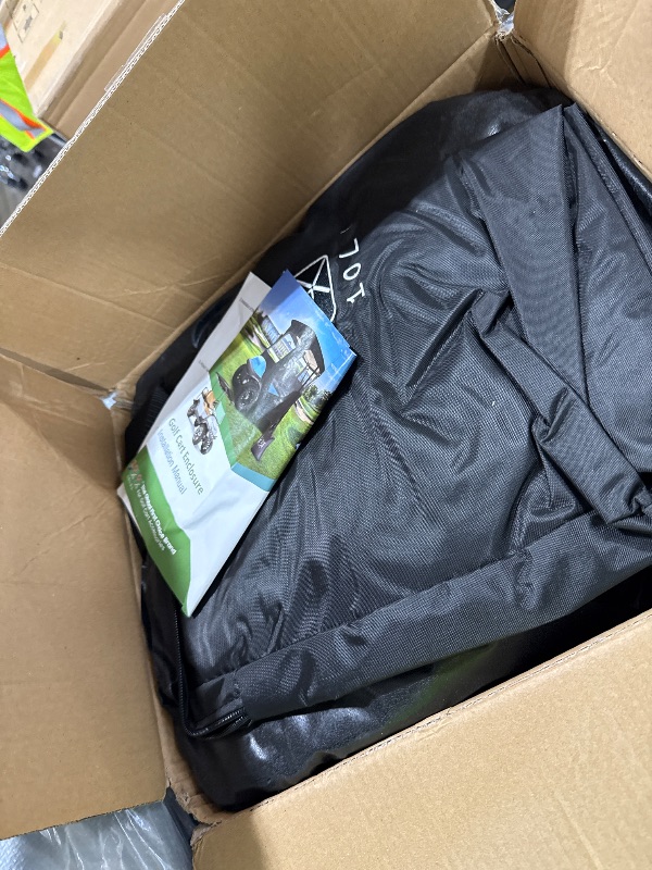 Photo 1 of 10L0L Deluxe 2 Passenger Golf Cart Enclosures for Club Car Precedent,Onward & Tempo Waterproof Windproof Portable Transparent Golf Cart Rain Enclosures Storage Cover - 4-Sided (Roof up to 57" L)