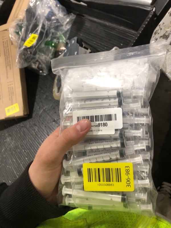 Photo 1 of 100 Pack 3mL Syringe with Tip Cap for Liquid, 3cc Plastic Syringes with Cover, Non-Sterile, No Needle