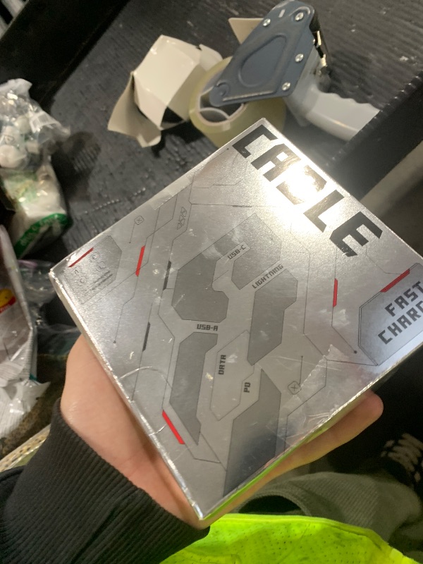 Photo 1 of [Upgraded] 4-in-1 Long USB C Cable 60W 10FT Compatible with Lightning Cable [Fast Charging & Data Transfer] Flat Nylon Braided for iPhone iPad Charger Cord,Multi Charge Combo with L/Type C/USB A Port