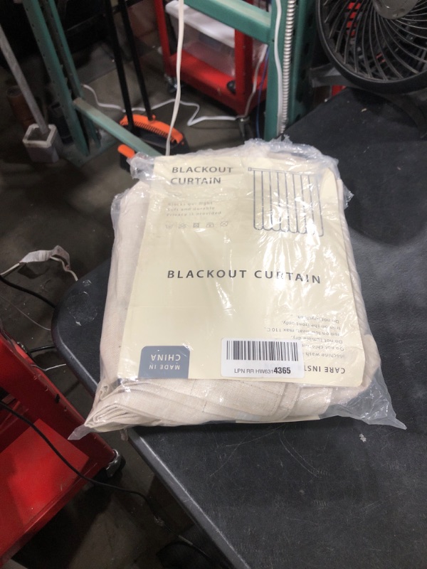 Photo 1 of 100% Blackout Shield Linen Blackout Curtains for Bedroom 72 Inches Long, Back Tab/Rod Pocket Living Room Drapes, Thermal Insulated Blackout Curtains 2 Panels Set, 50" W x 72" L,Cream