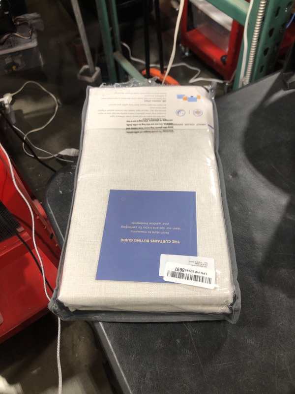 Photo 1 of 100% Blackout Shield Linen Blackout Curtains for Bedroom 90 Inches Long, Back Tab/Rod Pocket Living Room Drapes, Thermal Insulated Blackout Curtains 2 Panels Set, 50" W x 90" L, Beige