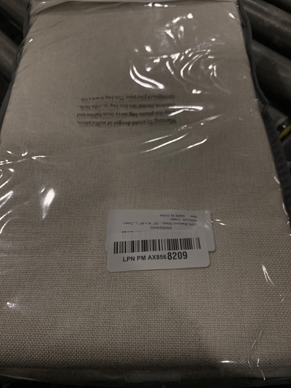 Photo 1 of 100% Blackout Shield Linen Blackout Curtains for Bedroom 84 Inches Long, Back Tab/Rod Pocket Living Room Drapes, Thermal Insulated Blackout Curtains 2 Panels Set, 50" W x 84" L, Cream