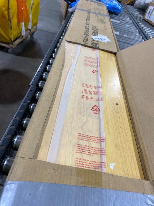 Photo 1 of *PARTIAL SET* Full Over Full Bunk Bed with Twin Size Trundle, Wood Bunk Bed with Ladder and Guardrails, Solid Wood Frame, Convertible to 2 Separated Beds, No Box Spring Needed, No-Noise Design (White Oak-013)
BOX 1