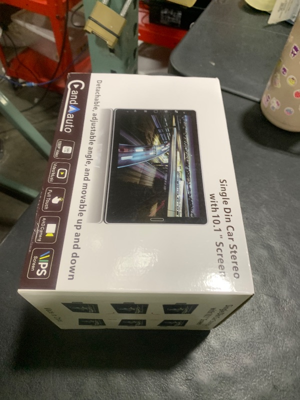 Photo 1 of 10.1 inch Single Din Car Stereo CarPlay Android Auto Mirror Link, KYNNT Detachable Touch Screen Car Radio with BT 5.0 FM/EQ/USB/AUX/TF/SWC/MIC Car Audio Receiver Backup Camera