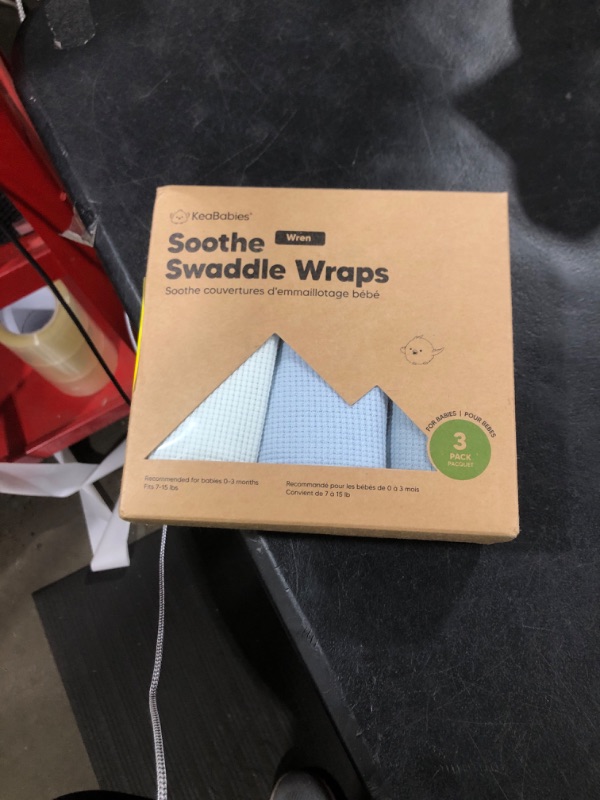 Photo 1 of 3-Pack Organic Swaddles for Newborns, Baby Sleep Sacks 0-3 Months - Baby Swaddle Wrap, Newborn Wearable Blanket, Infant Sleep Sack for Girls, Boys, Soft & Snug, Large Hook & Loop Closure (Glacier)