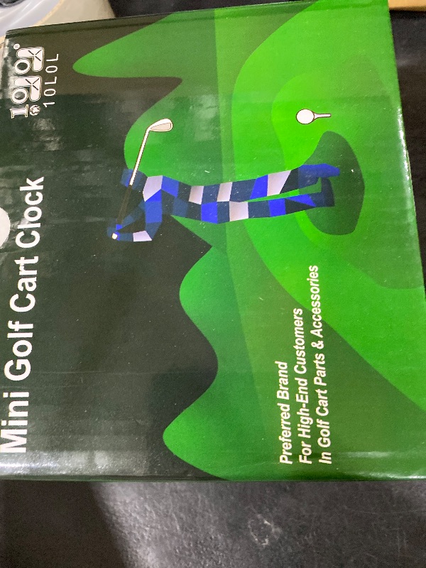 Photo 1 of 10L0L Mini Golf Cart Alarm Clock LCD Display Calendar Golf Gifts for Men Fans Golfers Superior Race Souvenir Novelty(Green)