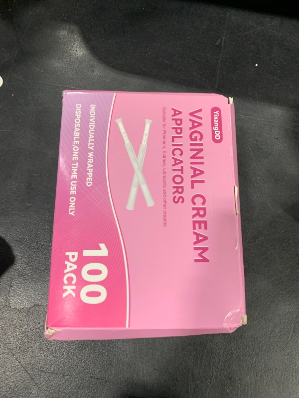 Photo 1 of 100 PACK Disposable Vaginal Suppository Applicator for Women, Fits Most Lubricants Creams Gels Pills Tablet Suppositories, Threaded End, Soft & Small Tip, with Dosage Markings, Individually Wrapped