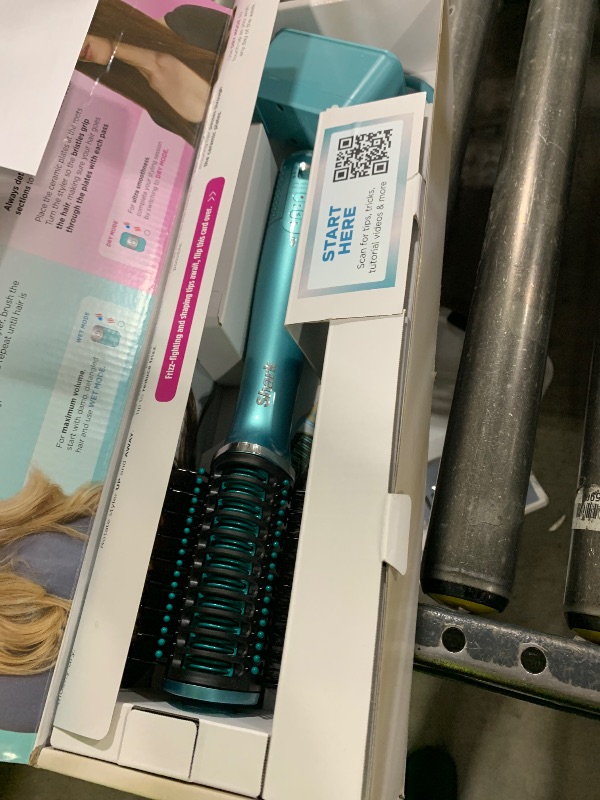 Photo 1 of Shark Glossi 2-in-1 Hot Tool and Air Glosser, Ultra-Fast, Ultra-Glossy Blowouts at-Home, Heat-Controlled Ceramic, Curly, Coily, and Color Friendly, Jewel Teal, HT302TL