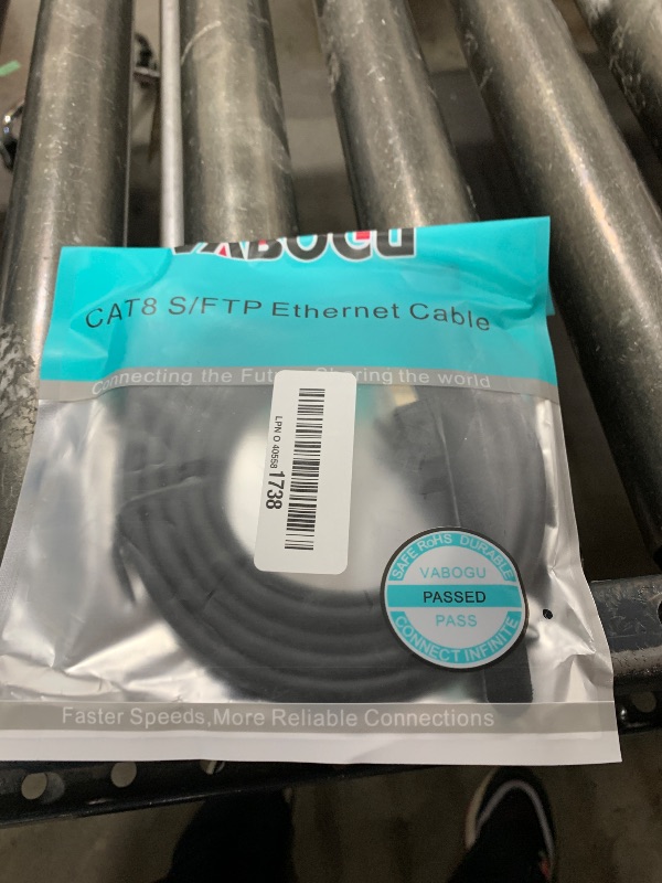 Photo 1 of Vabogu Cat 8 Ethernet Cable, 5ft Heavy Duty High Speed Internet Network Cable, 26AWG, 2000MHz 40Gbps with Gold Plated RJ45 Connectors, Shielded for Indoor & Outdoor Use