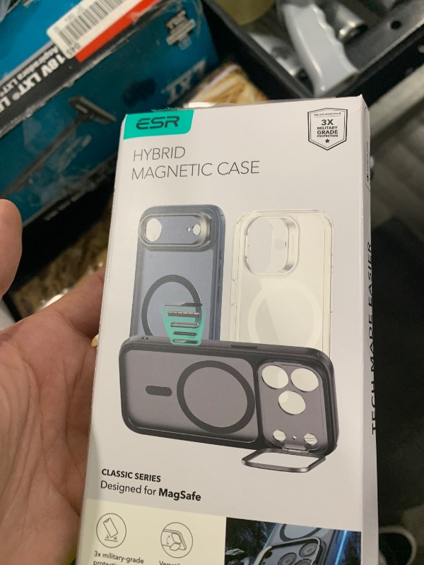 Photo 1 of ESR for iPhone 17 Pro Max Case with Stand, Camera Control Cover Compatible with MagSafe, Military-Grade Drop Protection Magnetic Phone Case, Scratch-Resistant Back Cover,Clear Black