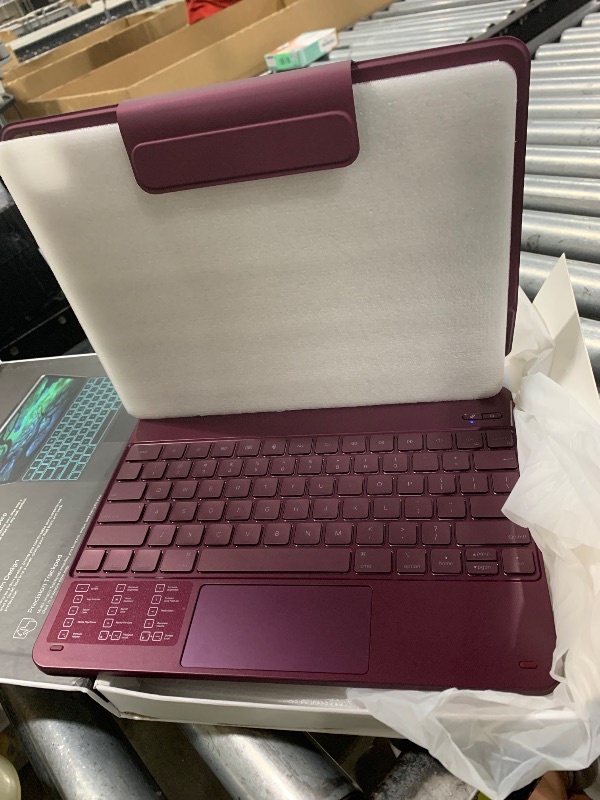 Photo 1 of typecase Keyboard Case for iPad Air 13(M3 2025 / M2 2024) and iPad Pro 12.9 (6th, 5th, 4th, 3rd Gen),Magic Keyboard, Magnetic Keyboard Case with Multi-Touch Trackpad, 11 Colors Backlight,Raspberry