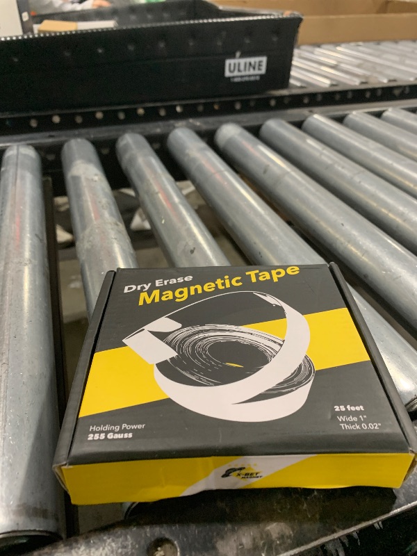 Photo 1 of X-bet MAGNET Magnetic Strips - 1 Inch x 25 Feet Magnetic Tape Roll - Blank Write On Magnets - Sticky Labels and Stickers - Writable Flexible Magnet Sheet for Whiteboards, Refrigerator and Crafts