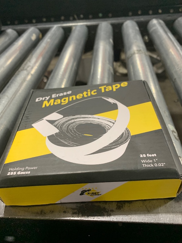 Photo 1 of X-bet MAGNET Magnetic Strips - 1 Inch x 25 Feet Magnetic Tape Roll - Blank Write On Magnets - Sticky Labels and Stickers - Writable Flexible Magnet Sheet for Whiteboards, Refrigerator and Crafts
