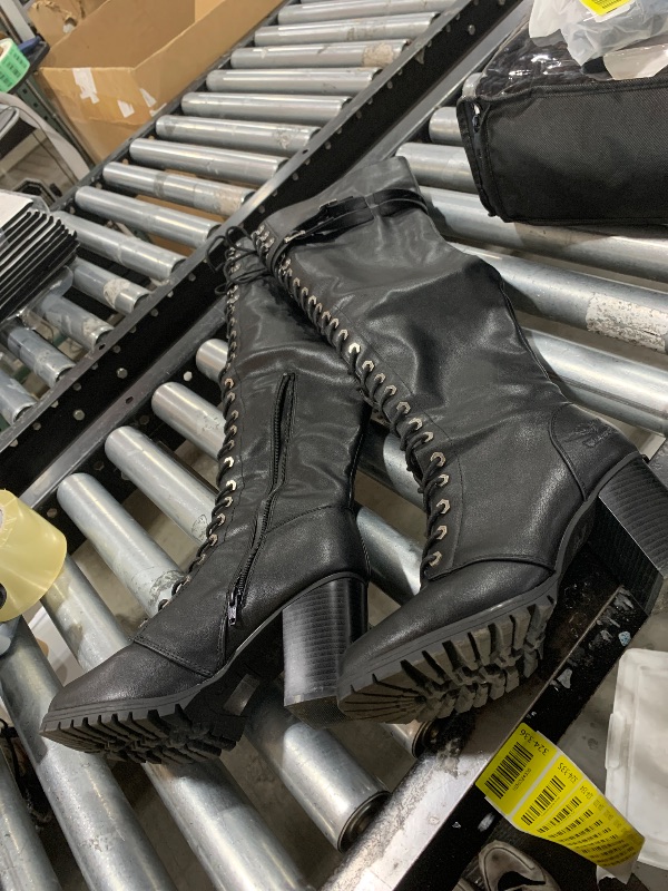 Photo 1 of DREAM APPAREL BLACK HIGH KNEE BOOTS SIZE 9.5 WOMEN 