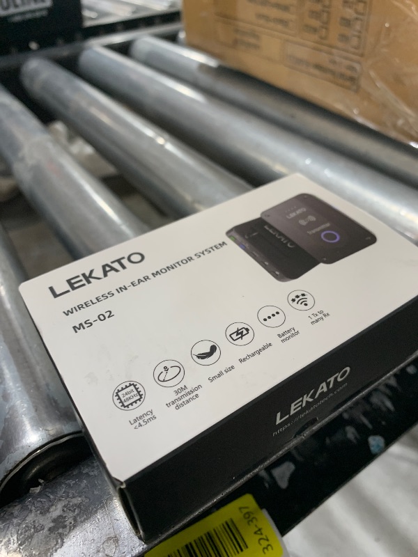 Photo 1 of LEKATO Wireless in Ear Monitor System MS-02, Upgraded 2.4G Stereo IEM System Low Latency with Transmitter Beltpack Receiver Auto-Pairing,One to More, in-Ear Monitoring for Church,Band,Singer,Stage