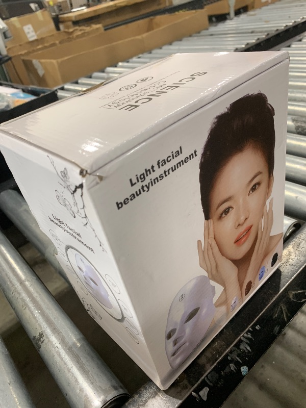 Photo 1 of MOLAMOYA Led Light Therapy Mask, 7 Color Led Face Mask Light Therapy, Face Light therapy Device, Red Light Therapy, Adapt All Skin, Diminish Spots, Remove Wrinkles, Red light face mask