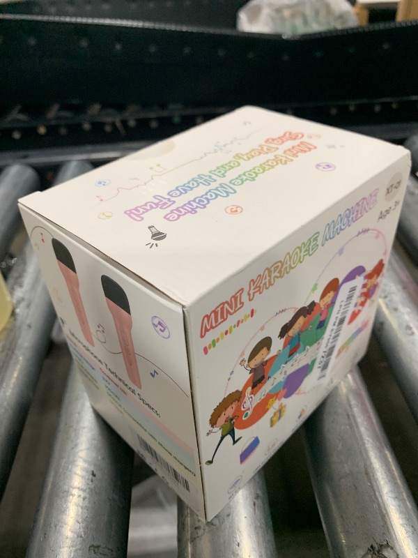 Photo 1 of Mini Karaoke Machine for Kids, Portable Bluetooth Speaker with 2 Wireless Microphones and Led Light, Birthday Gifts for 4 5 6 7 8 9 10 11 12 Year Old Girl, Kid Karaoke Machine Toys, Beige