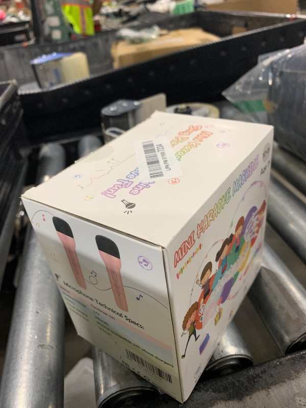 Photo 1 of Mini Karaoke Machine for Kids, Portable Bluetooth Speaker with 2 Wireless Microphones and Led Light, Birthday Gifts for 4 5 6 7 8 9 10 11 12 Year Old Girl, Kid Karaoke Machine Toys, Beige