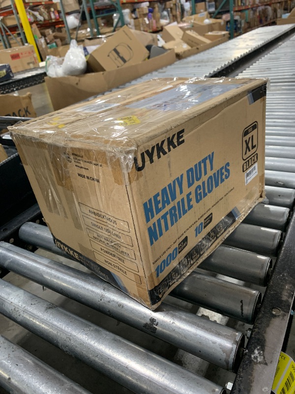 Photo 1 of UYKKE HEAVY DUTY NITRILE GLOVES 1000PCS GLOVES 10 BOXES PER CARTON 