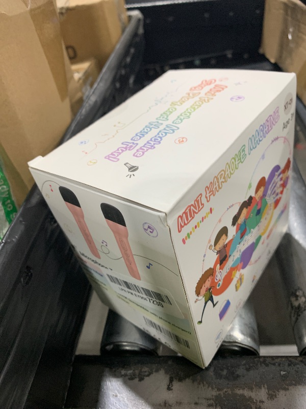 Photo 1 of Mini Karaoke Machine for Kids, Portable Bluetooth Speaker with 2 Wireless Microphones and Led Light, Birthday Gifts for 4 5 6 7 8 9 10 11 12 Year Old Girl, Kid Karaoke Machine Toys, Beige