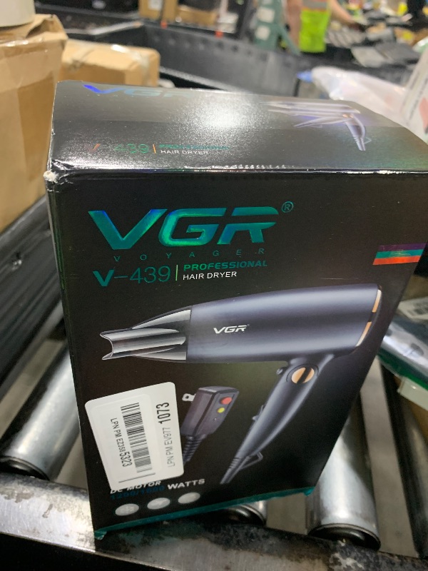 Photo 1 of VGR Dual Voltage(100~250V) Travel Hair Dryer with European Plug Adapter for International Travel, Portable Hair Dryer with Concentrator Nozzles