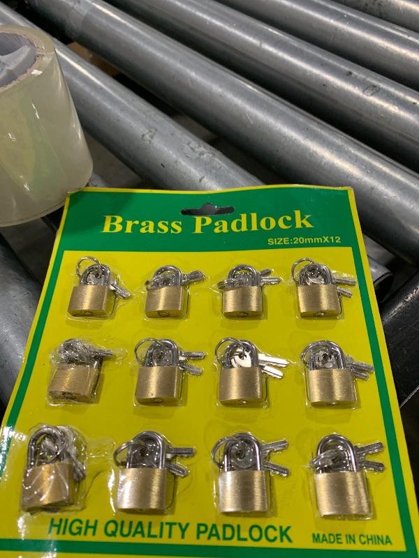 Photo 1 of Juvale Luggage Locks with Keys - 12-Pack, 0.7 x 1.2 x 0.25 in, Gold & Silver - TSA Approved Locks for Luggage & Travel Security