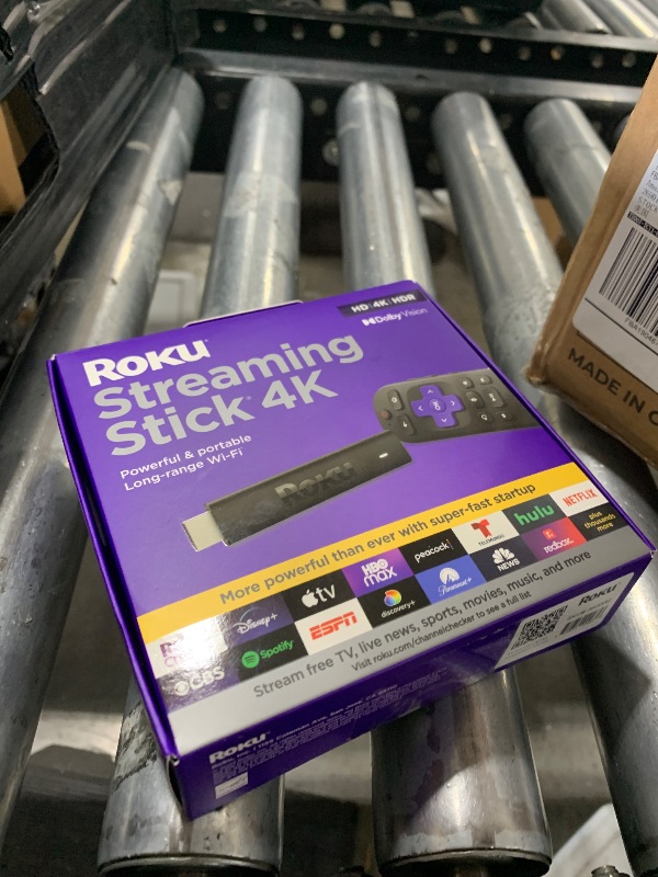 Photo 1 of Roku Streaming Stick 4K - HDR & Dolby Vision Roku Streaming Device for TV with Voice Remote & Long-Range Wi-Fi - Free & Live TV