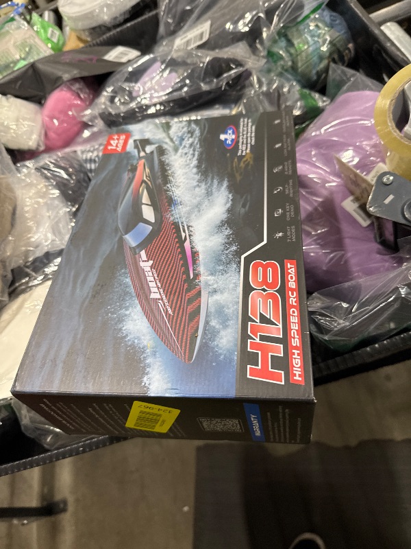 Photo 1 of 30KMH RC Remote Control Boat with 7 LED Light Modes Waterproof Electric Fast Speed Boat for Adults Kids 8-12 Lake Pool Water Play,Self-righting,Demo,Water Cooling,20Mins,Low Battery Alert,2.4Ghz,Blue