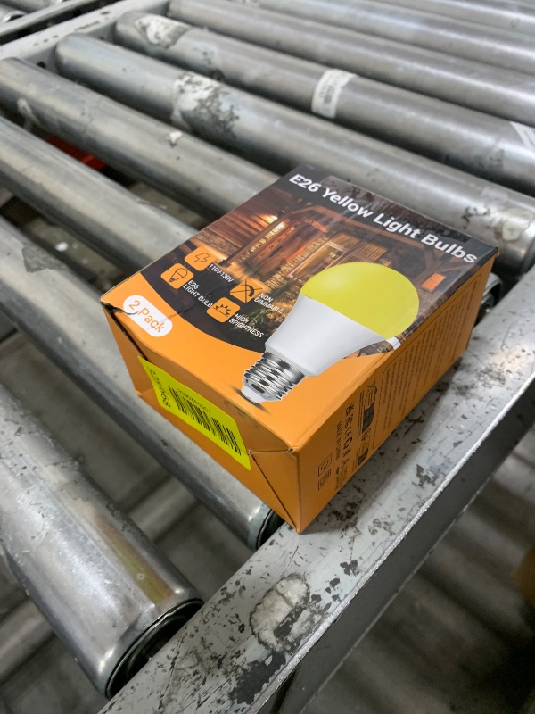 Photo 1 of Bug Light Bulbs Outdoor, 40W Equivalent Amber Yellow LED Bug Lights for Outside, 6W 500LM 2000K for Porch Lights, Non-Attracting, Not-Dimmable A19 Bulb for Patio, Deck, Backyard, Hallway, 2 Pack