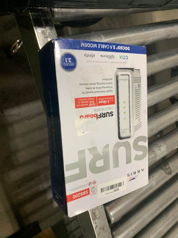 Photo 1 of ARRIS (SB8200) - Cable Modem - Fast DOCSIS 3.1 32x8 Gigabit Cable Modem , Approved for Comcast Xfinity, Cox, Charter Spectrum, & more | 1 Gbps Max Internet Speed, 4 OFDM Channels - (No Built-in Wifi)