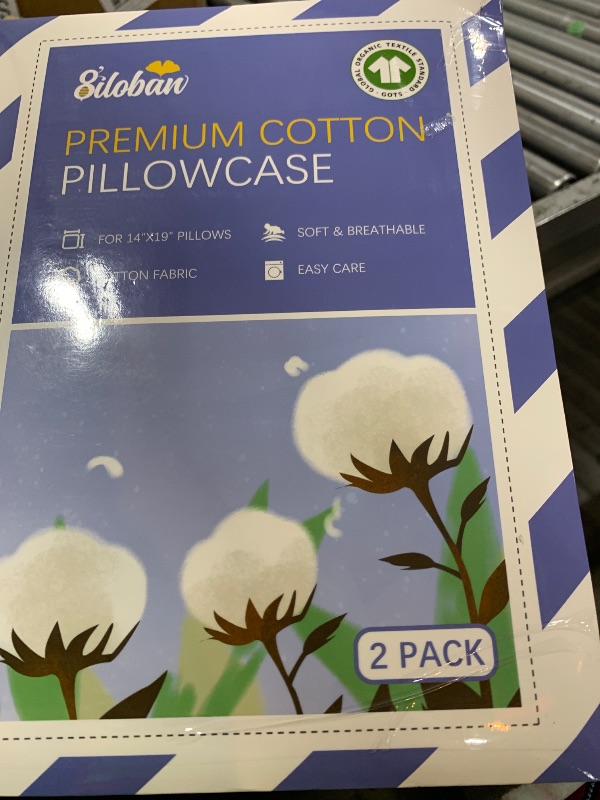 Photo 1 of Biloban Organic Cotton Toddler Pillowcase 2 Pack, (Pillowcase Only) Kids Pillowcase for Sleeping Fit Pillow Sized 13"x 18" or 14"x19", Envelope Travel Pillowcases for Girl Boy, Cream