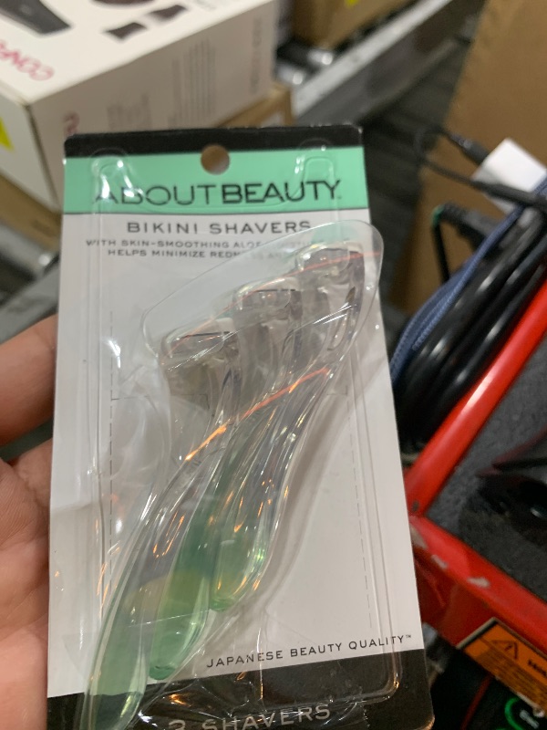 Photo 1 of About Body Bikini Shavers - 3 Gentle Beauty Groomers, Japanese Steel Razor Ideal for Shaving, Exfoliating and Trimming Intimate Areas, Skin-Soothing Aloe Moisture Pad Gently Glides Along Skin