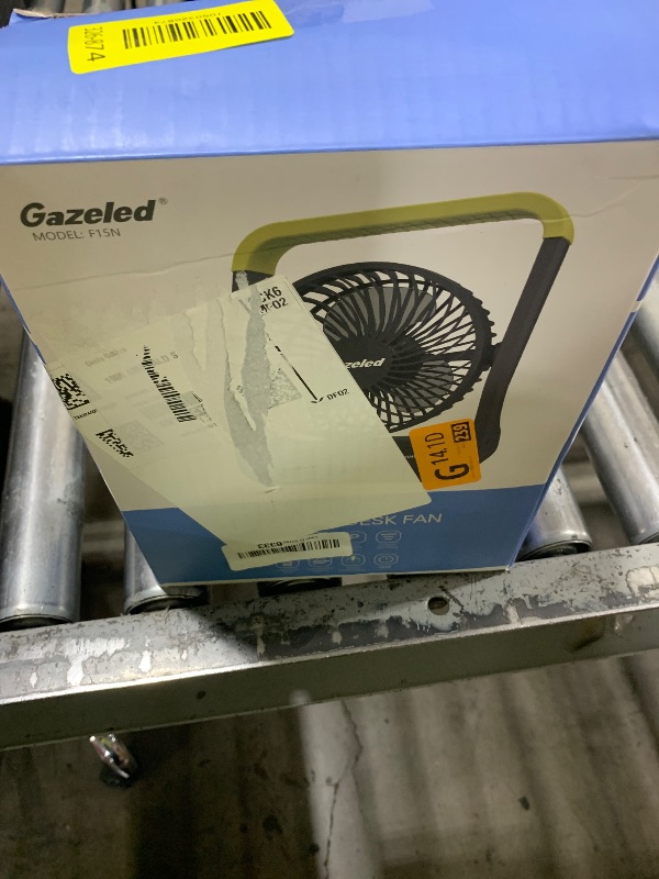Photo 1 of Gazeled F15 Battery Powered Fan, Long Lasting Battery Operated Fans for Camping, Portable D-Cell Desk Fan with Timer, 3 Speeds, Whisper Quiet, 180° Rotation, for Office, Bedroom, Outdoor, 5''