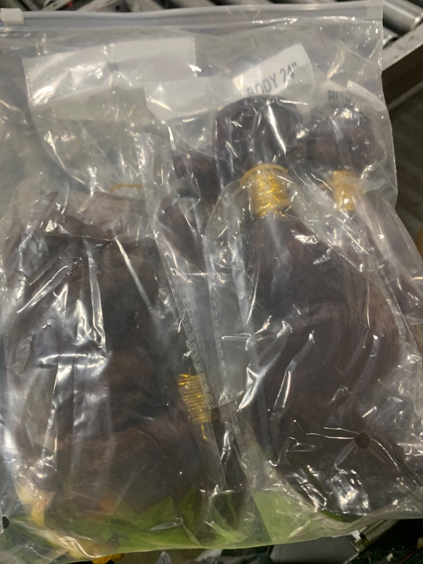 Photo 1 of Ubinica Reddish Brown 33 Human Hair Bundles 20 22 24 Inch Body Wave Bundles Human Hair Unprocessed Brazilian Virgin Hair Quick Weave for Black Women
