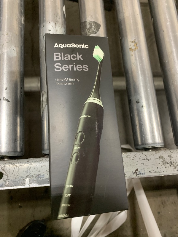 Photo 1 of Aquasonic Black Series Ultra Whitening Toothbrush – ADA Accepted Electric Toothbrush- 8 Brush Heads & Travel Case – 40,000 VPM Electric Motor & Wireless Charging - 4 Modes w Smart Timer