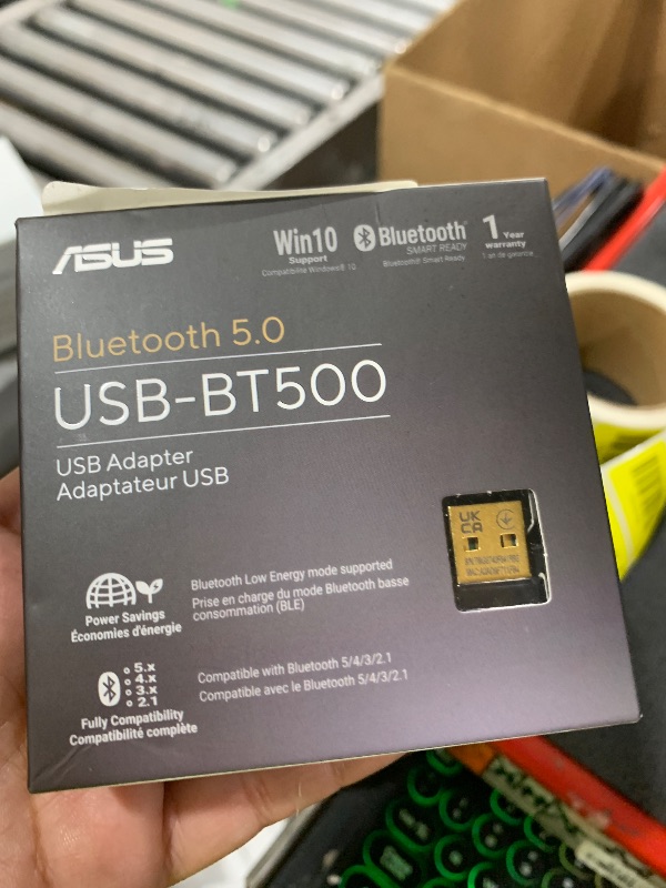 Photo 1 of ASUS USB-BT500 Bluetooth 5.0 USB Adapter with Ultra Small Design, Backward Compatible with Bluetooth 2.1/3.x/4.x
