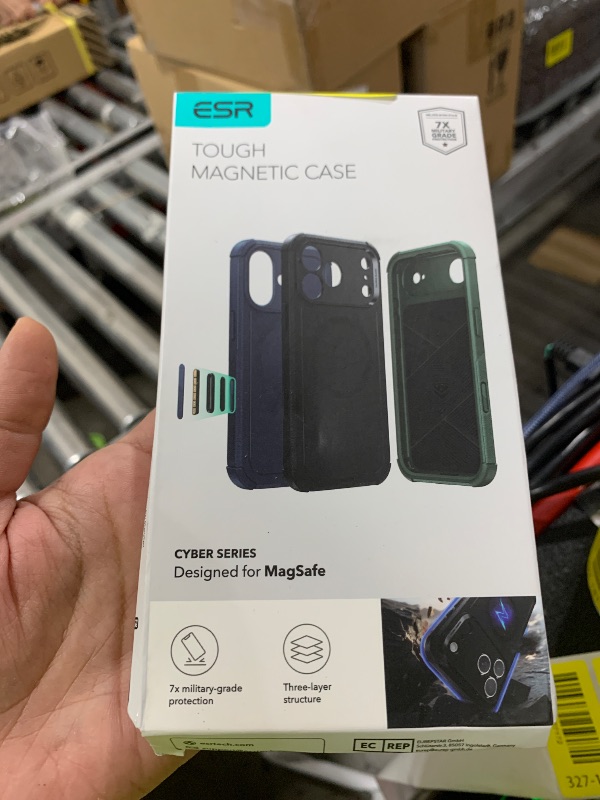 Photo 1 of ESR for iPhone 17 Pro Max Case, 7X Military-Grade Drop Protection, Rugged Shockproof Cover with Camera Control Button, Reinforced Corners, MagSafe Accessories Compatible, Magnetic Cyber Series, Black