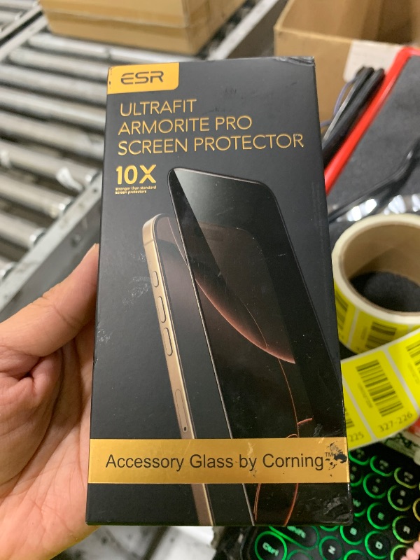 Photo 1 of ESR Accessory Glass by Corning™ 3 Pack 9H+ Glass for iPhone 16/15 Screen Protector, Military Grade Shatterproof & Durable with UltraFit Tray