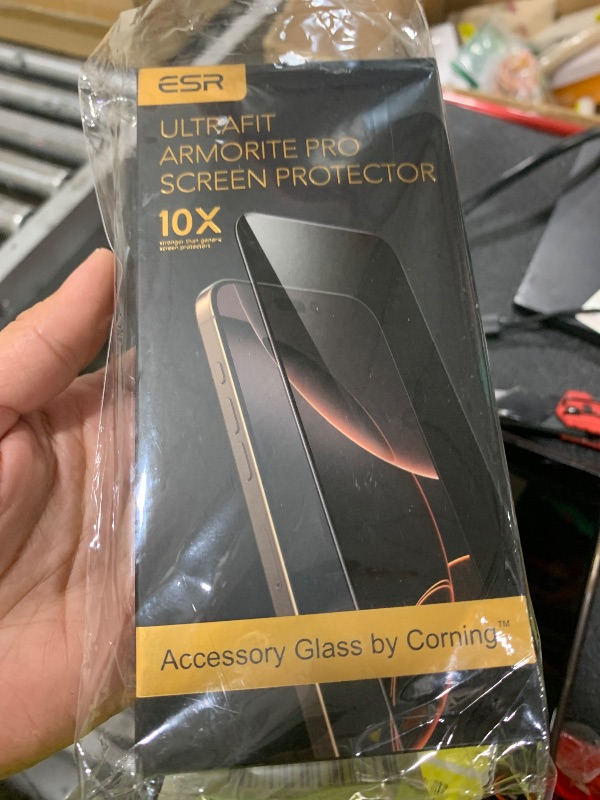 Photo 1 of ESR Accessory Glass by Corning™ 3 Pack 9H+ Glass for iPhone 17 Pro Screen Protector, Military Grade Shatterproof & Durable with UltraFit Tray