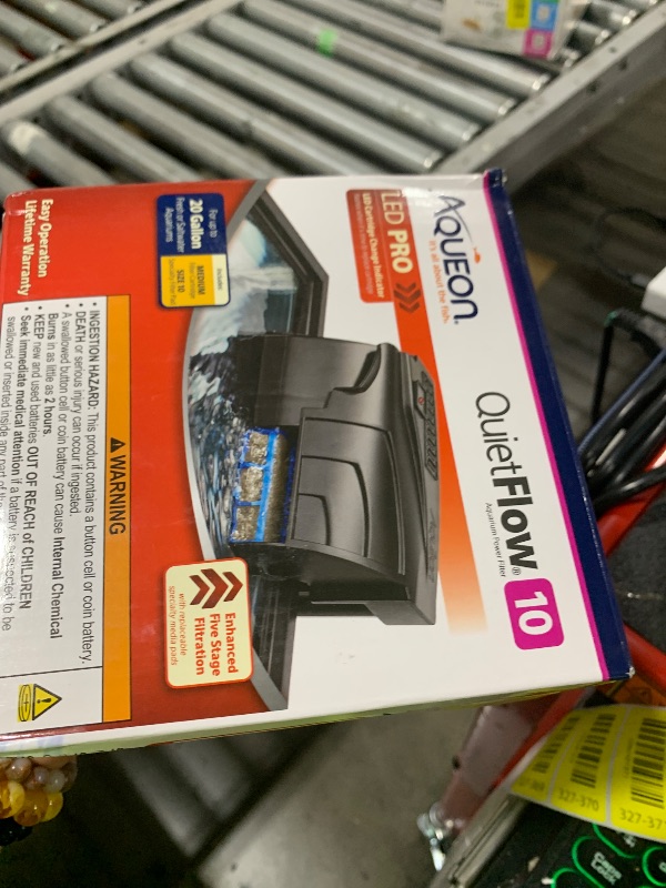 Photo 1 of Aqueon QuietFlow 10 LED PRO Aquarium Fish Tank Power Filter For Up to 20 Gallon Aquariums