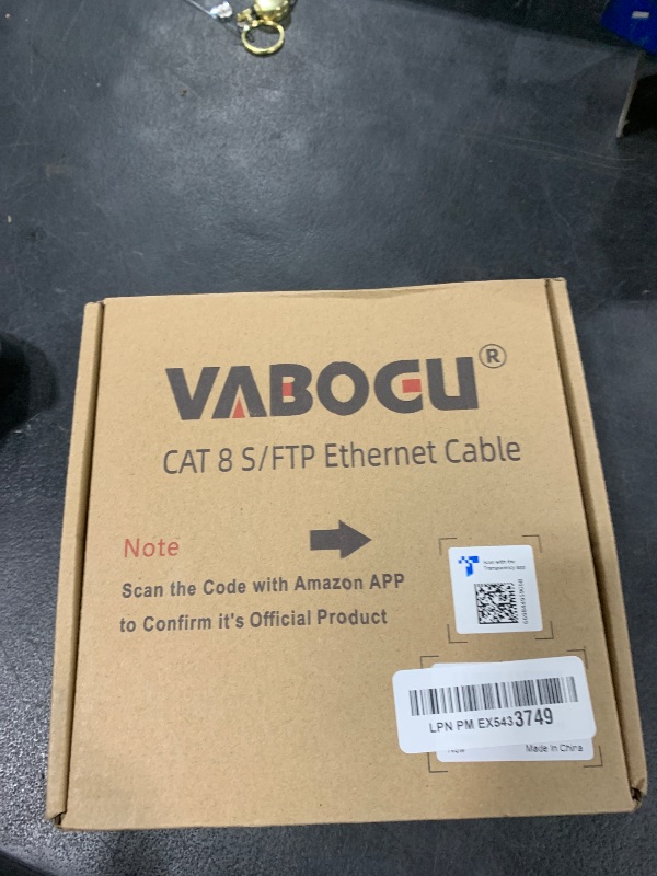 Photo 1 of Vabogu Cat 8 Ethernet Cable, 100ft Heavy Duty High Speed Internet Network Cable, 26AWG, 2000Mhz 40Gbps with Gold Plated RJ45 Connectors, Shielded for Indoor & Outdoor Use