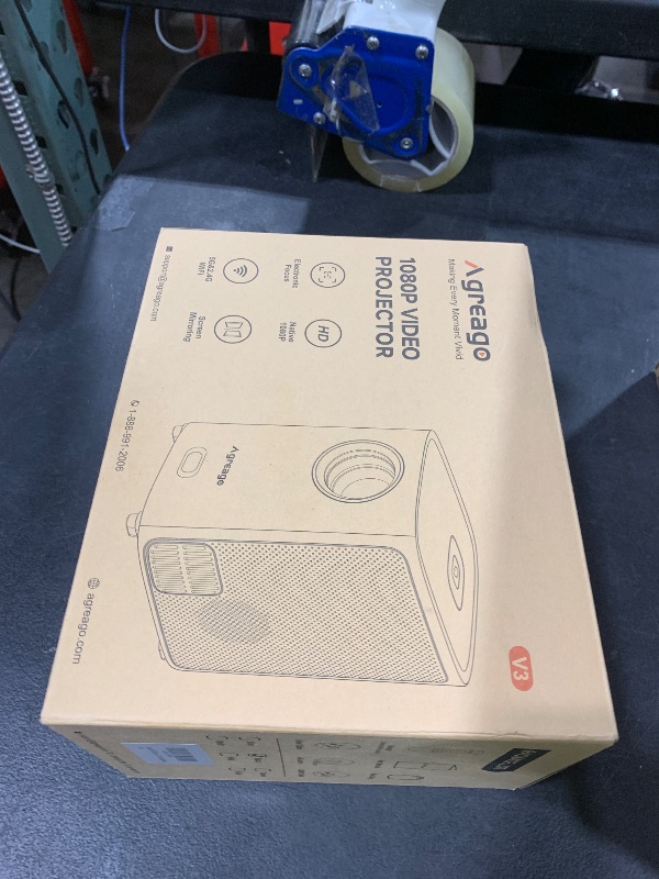 Photo 1 of [Electric Focus] Projector with WiFi and Bluetooth, Native 1080P 15,000 Lumens 4K Supported, Agreago Outdoor Movie Projector for Home Theater UP to 300", for iOS/Android/TV Stick/HDMI/USB