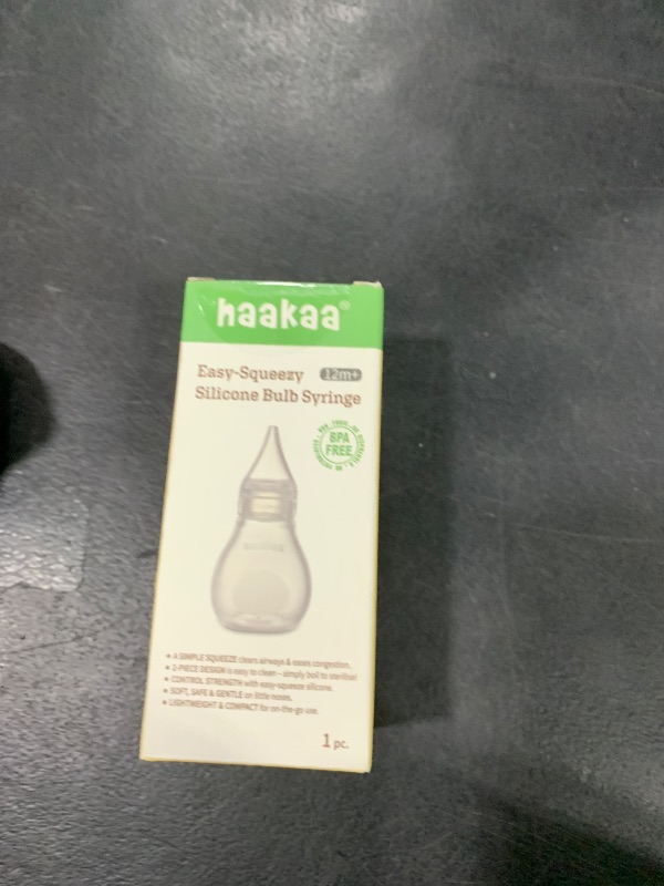 Photo 1 of Haakaa Silicone Baby Nasal Aspirator | Nose Bulb Syringe | Easy-Squeezy Baby Nose Cleaner, Newborn Infant &Toddler - BPA Free Silicone