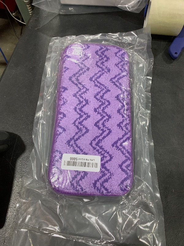 Photo 1 of 6 Pack Reusable Mop Pads Compatible with Swiffer Wet Jet Mops, Microfiber Wet Jet Pads Refills Washable Dry Wet Mopping Cloths for Swiffer WetJet 12" Mop All Purpose Hardwood Floor Cleaning, Purple