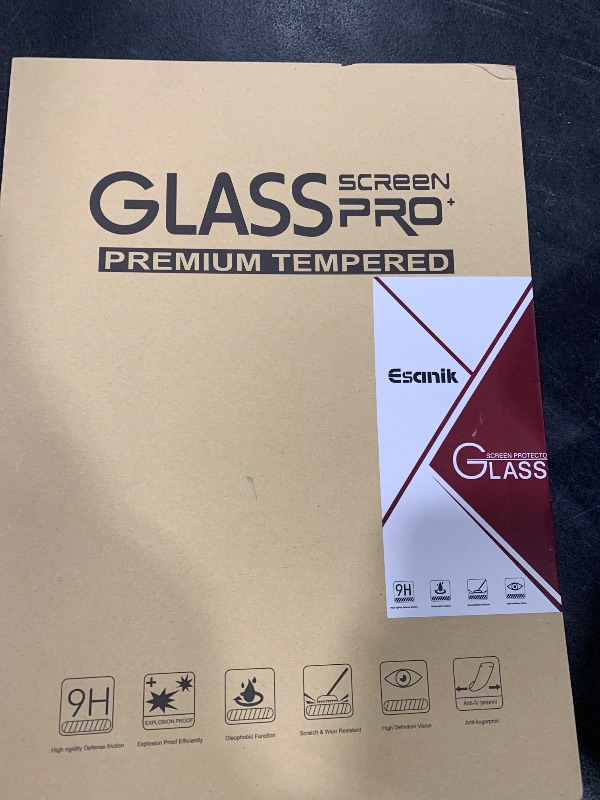 Photo 1 of Esanik [2+2 Pack Like Paper Glass Screen Protector for iPad Pro 13 Inch M4 (2024) with Camera Lens Protector & Alignment Frame, 9H Tempered Glass PAPERed Film for Drawing Writing