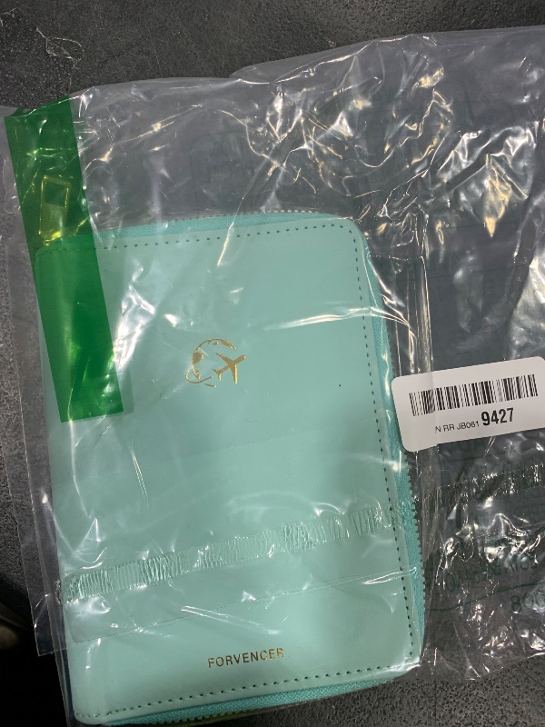 Photo 1 of Forvencer Passport Holder Cover with Safe Zipper Closure, Premium Passport Wallet for Travel, Cute RFID Blocking Card Case, Waterproof Travel Accessories for Women, Light Blue